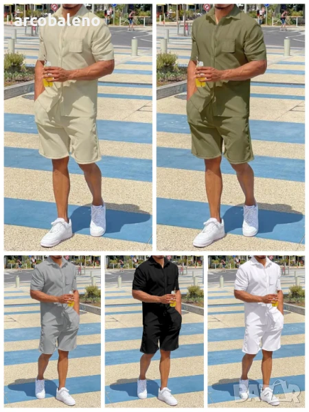 Летен мъжки комплект от две части, 5цвята , снимка 1