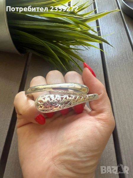 Сребърна гривна, снимка 1