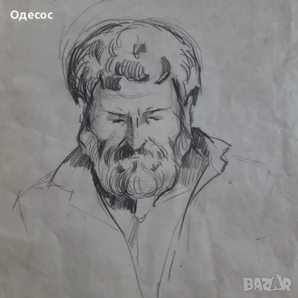 Владимир Димитров Майстора -рисунка с молив на мъж, снимка 1