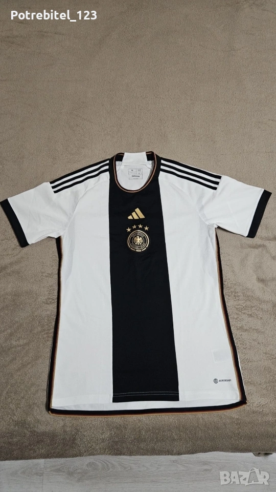 Адидас футболна тениска Германия 22 бяла, снимка 1