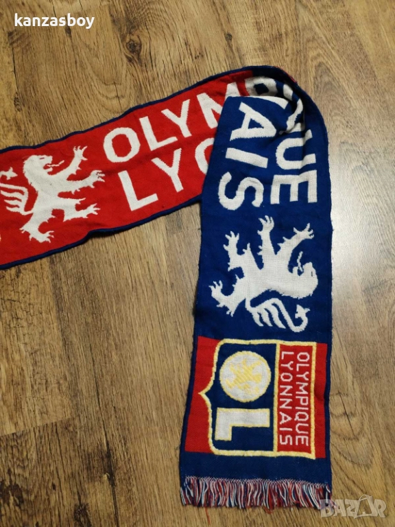 olympique lyonnais vintage - ретро футболен шал 100% оригинал много добро състояние, снимка 1