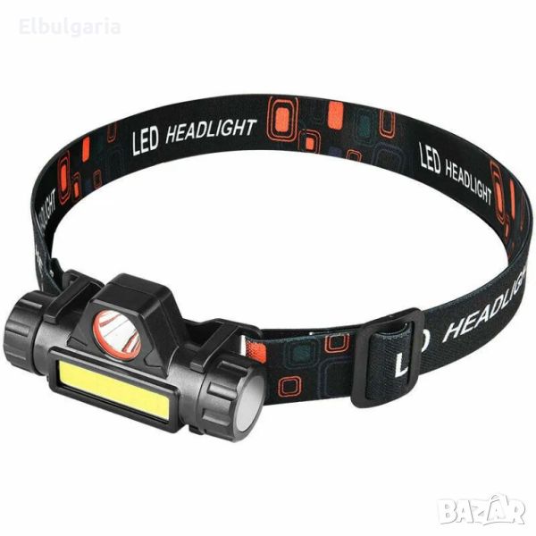 LED челник, акумулаторна батерия, USB зареждане, 2949, снимка 1
