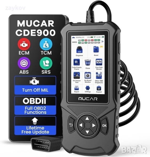 MUCAR CDE900 OBD2 скенер, OBD2 автомобилен четец на кодове , снимка 1