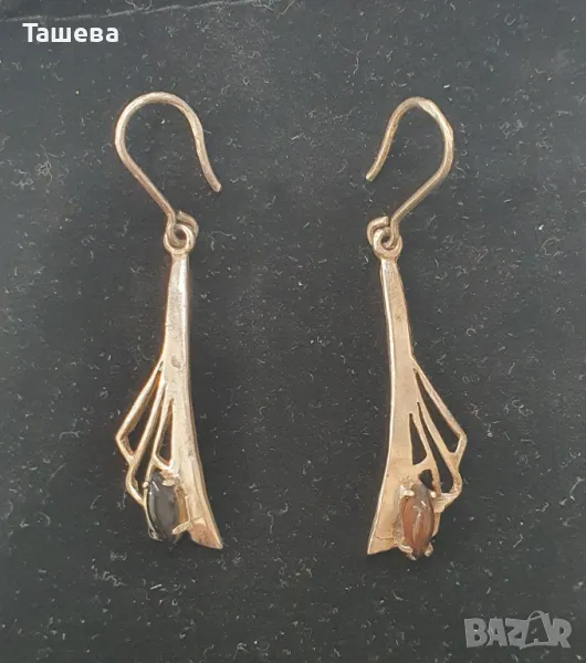 Български сребърни обици, снимка 1