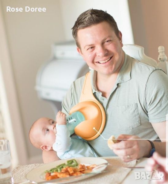 Държач за бутилки с мляко при хранене на бебе за свободни ръце, снимка 1