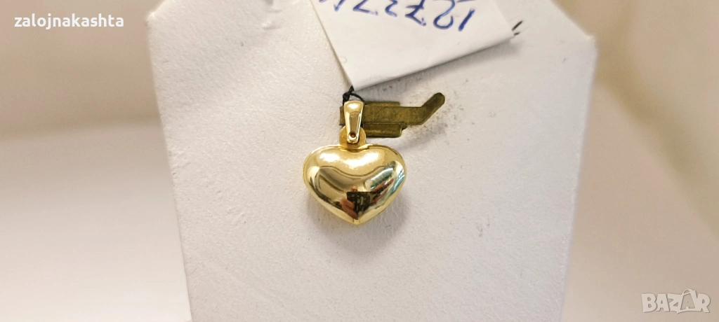 Нова Златна висулка сърце-0,58гр/14кр, снимка 1
