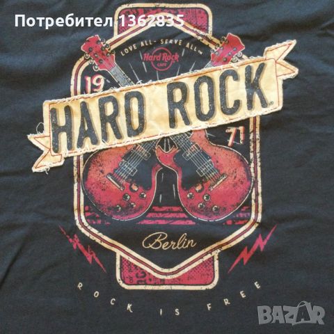 НОВА 100 % оригинална сива тениска HARD ROCK размер L / XL от Германия, снимка 3 - Тениски - 46155972