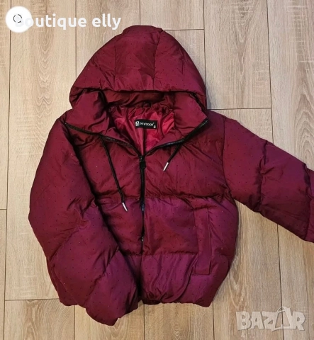 дамско зимно яке с камъчета, снимка 4 - Якета - 52643595