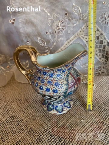 Антикварна каничка Satsuma, снимка 6 - Антикварни и старинни предмети - 51011503