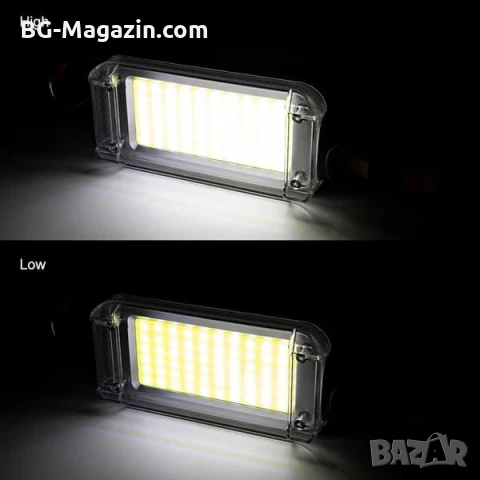 Мощна акумулаторна преносима LED къмпинг лампа осветление фенер с магнит 18650 батерии USB зареждане, снимка 8 - Къмпинг осветление - 51017083