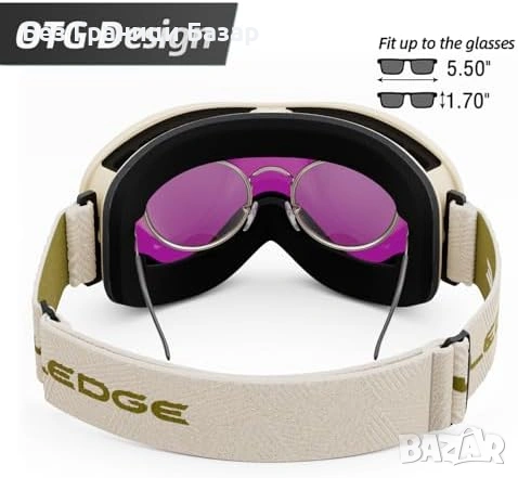 Нови Унисекс Ски Очила OTG UV400 Anti Fog За Ски Сноуборд дизайн за каска, снимка 3 - Зимни спортове - 53963719