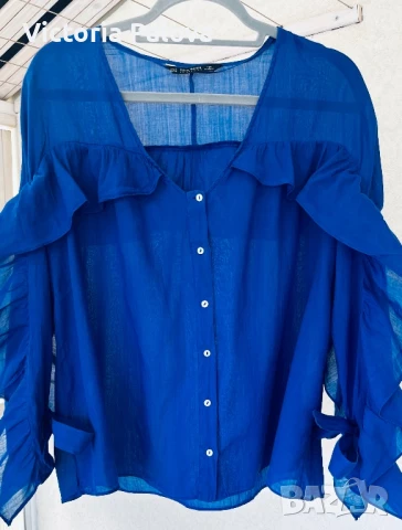 Блуза/риза от рами ( 56%) ZARA COLLECTION , снимка 12 - Ризи - 51045891