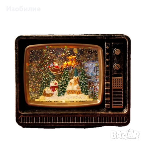 Коледен ретро телевизор - декорация, снимка 10 - Декорация за дома - 52373050