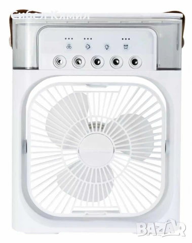 Преносим въздушен 3 в 1 охладител,овлажнител,вентилатор с LED резервоар за вода 600 мл., снимка 1