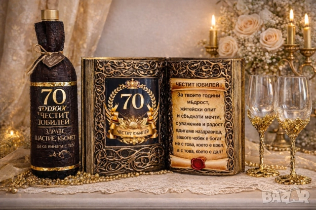 Оригинален подарък за 50 години юбилей и всички кръгли годишнини : 30, 60, 70 и 80 години, снимка 3 - Подаръци за юбилей - 53616147