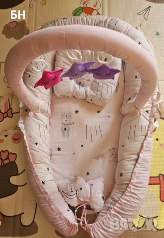 Голямо гнездо за бебе с активна гимнастика и дръжки, снимка 1