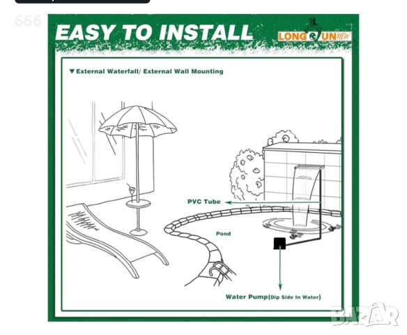 Фонтан тип „водопад“ , снимка 2 - Градински мебели, декорация  - 52979123