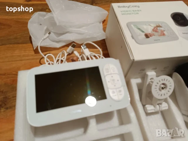 НОВ Babycozy Video Бебефон с камера и аудио 5" 720P дисплей 5000mAh, снимка 18 - Бебефони - 50502576