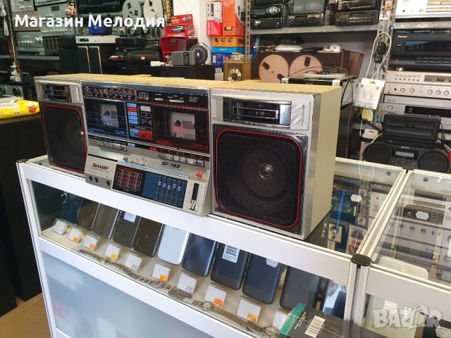 Радиокасетофон SHARP GF-780Z(S) В отлично техническо и визуално състояние. С оригиналния кабел., снимка 12 - Радиокасетофони, транзистори - 46780699