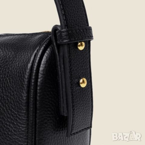 Малка дамска чанта от естествена кожа Black 1222, снимка 6 - Чанти - 45352783