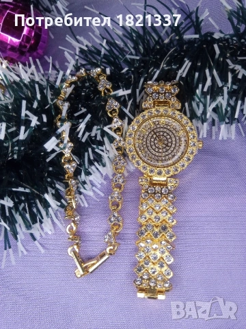 Дамски часовник с гривна , снимка 8 - Бижутерийни комплекти - 53132897