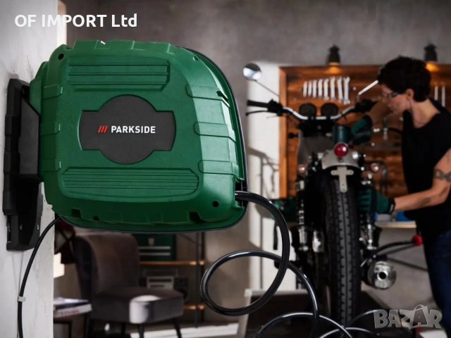 Компресор с Автоматичен Барабан за Прибиране на Маркуча PARKSIDE PKS 1100 A1, снимка 2 - Компресори - 51743561