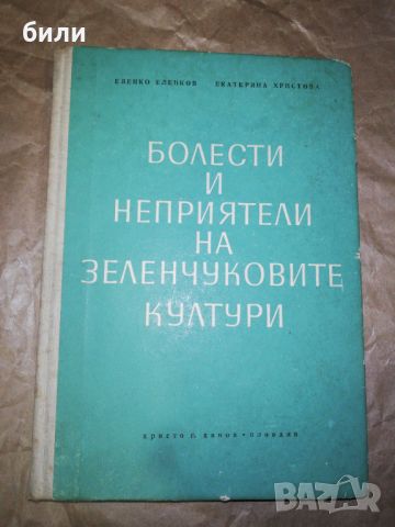 БОЛЕСТИ И НЕПРИЯТЕЛИ НА ЗЕЛЕНЧУКОВИТЕ КУЛТУРИ , снимка 1 - Специализирана литература - 46324071