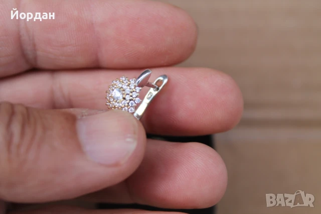 Дамски сребърни обеци , снимка 5 - Обеци - 50474494