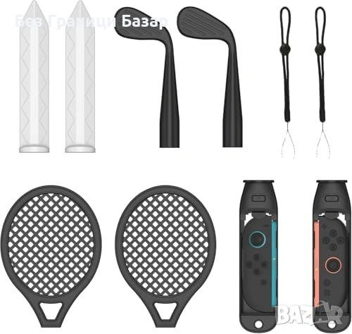 Нов 10 в 1 спортен комплект за Nintendo Switch 2 аксесоари спорт тенис голф меч волан