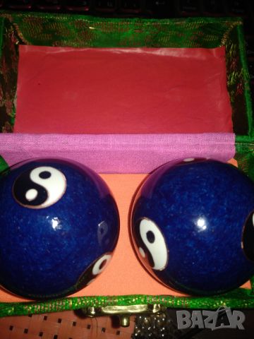 Baoding топки,47мм,звънтящи/хармонични топки. Топки за релаксация с Yin and Yang Baoding, Метал, снимка 1 - Други игри - 46103896