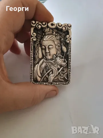 Будистка бронзова плочка-2, снимка 2 - Антикварни и старинни предмети - 50099745