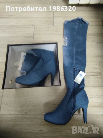 Дамски дънкови ботуши номер 38, снимка 3 - Дамски ботуши - 49814980