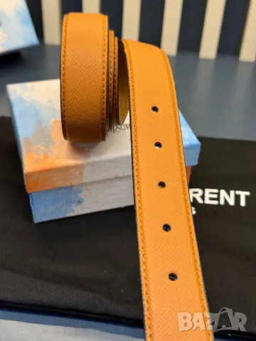 колани от естествена кожа в кутия 3см ysl saint laurent, снимка 3 - Колани - 50407016