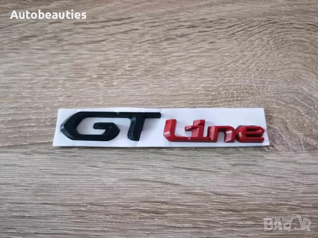 Peugeot GT Line червена с черно емблема