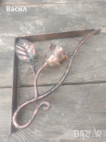 Конзоли , рафтодържачи стойки и ъгли за рафтове и етажерки от ковано желязо, снимка 11 - Други стоки за дома - 52475341