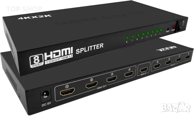 Премиум HDMI сплитер 1х8 изхода/Ultra HD/4K 60Hz 1x8 HDMI до 4Kx2K/3D/EDID и HDCP контрол