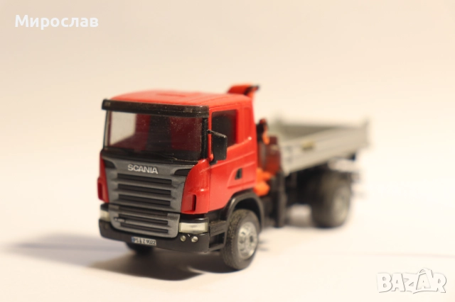 HERPA H0 1/87 SCANIA САМОСВАЛ КРАН КАМИОН МОДЕЛ, снимка 6 - Колекции - 52864846