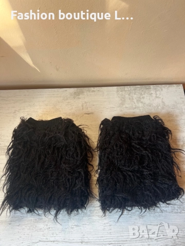 Черни пухени гети с дълъг косъм 🖤🖤