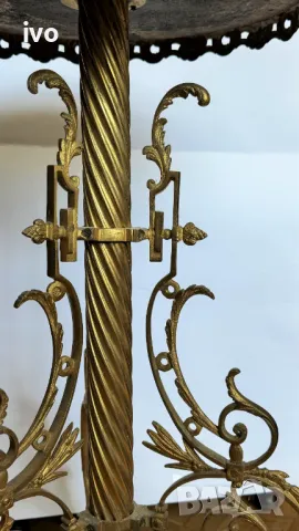 Антикварна френска масичка с мраморен плот, снимка 5 - Антикварни и старинни предмети - 49820439