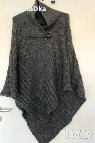 Пончо Sisley вълна и мохер