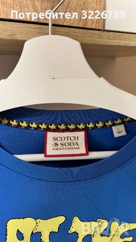 Синя тениска Scotch&Soda / L размер, снимка 3 - Тениски - 45569635