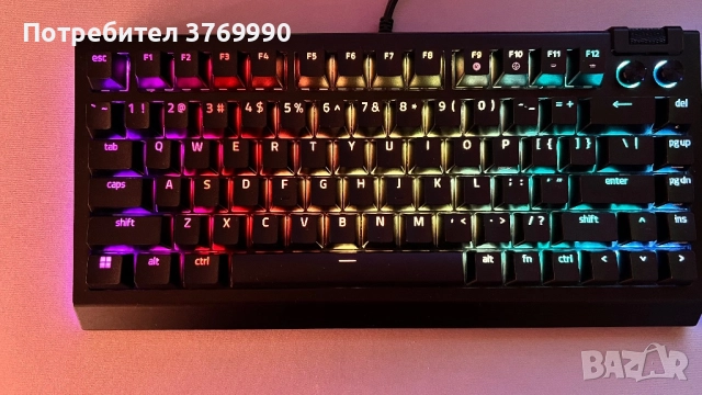 Клавиатура Razer - BlackWidow V4 75, RGB, черна, снимка 4 - Клавиатури и мишки - 52081091