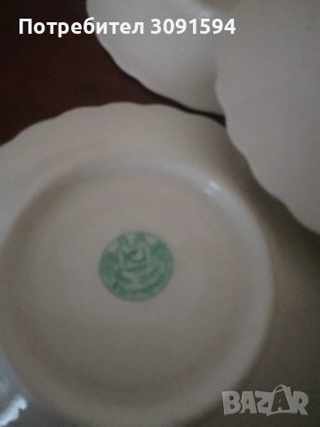 Чаша и 6 чинийки костен порцелан България , снимка 6 - Чаши - 53831461