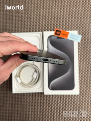 КАТО НОВ❗256gb❗ iPhone 15 Pro Лизинг от 40лв/м / Black Titanium USA черен, снимка 8 - Apple iPhone - 52752298