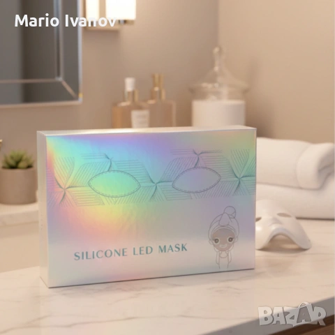 LED Маска за лице със 7 светлинни режима – Домашна фототерапия за по-чиста и спокойна кожа, снимка 9 - Други - 53401376