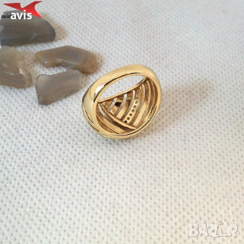 Пръстен с 14К златно покритие 224832, снимка 3 - Пръстени - 52909519