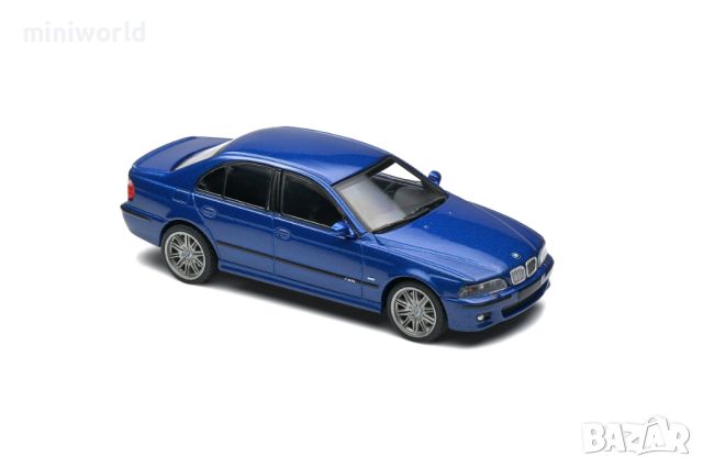 BMW M5 E39 2000 - мащаб 1:43 на Solido моделът е нов в PVC дисплей-кейс, снимка 8 - Колекции - 42718667