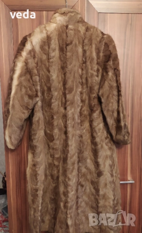 Дълго луксозно кожено палто от норка размер М/L, снимка 2 - Палта, манта - 53171685