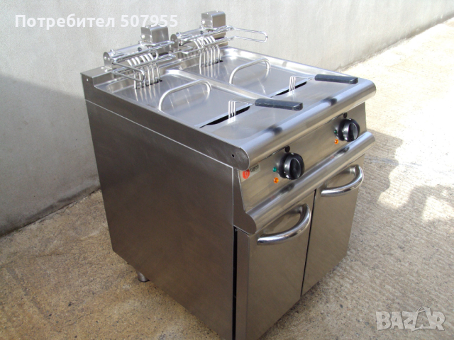 Професионален, италиански, електрически, двоен фритюрник на база BARON, снимка 2 - Обзавеждане на кухня - 44975917