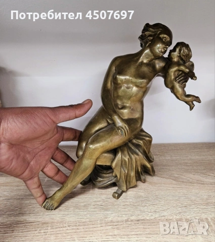 бронзова склуптора на Венера и Купидон от 19-mu Bek. , снимка 7 - Антикварни и старинни предмети - 53100932